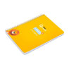 Cuaderno espiral liderpapel a5 pautaguia tapa dura 80h 90gr cuadro pautado 3mm color amarillo