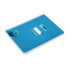 Cuaderno espiral liderpapel a5 pautaguia tapa dura 80h 90gr cuadro pautado 3mm color azul