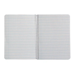 Cuaderno espiral liderpapel a5 pautaguia tapa dura 80h 90gr cuadro pautado 3mm color azul