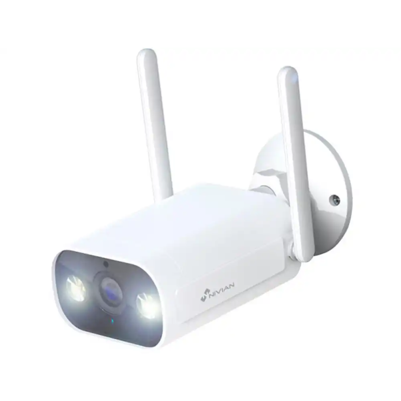 Camara de vigilancia nivian exterior wifi 2mpx color blanco