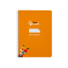Cuaderno espiral liderpapel a5 pautaguia tapa dura 80h 90gr cuadro pautado 3mm color naranja