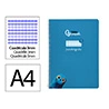 Cuaderno espiral liderpapel a4 pautaguia tapa blanda 80h 75gr cuadro pautado 3mm color azul