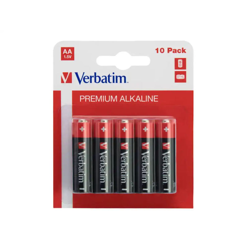 Pila alcalina verbatim aa lr06 blister de 10 unidades