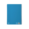 Cuaderno espiral liderpapel a4 pautaguia tapa blanda 80h 75gr cuadro pautado 3mm color azul
