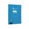 Cuaderno espiral liderpapel a4 pautaguia tapa blanda 80h 75gr cuadro pautado 3mm color azul