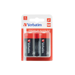 Pila alcalina verbatim d lr20 blister de 2 unidades