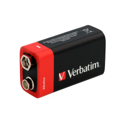 Pila alcalina verbatim 9v blister de 1 unidad