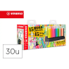 Rotulador stabilo fluorescente set de mesa 15 unidades boss 70 + 15 unidades swing cool colores surtidos