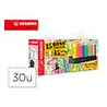 Rotulador stabilo fluorescente set de mesa 15 unidades boss 70 + 15 unidades swing cool colores surtidos