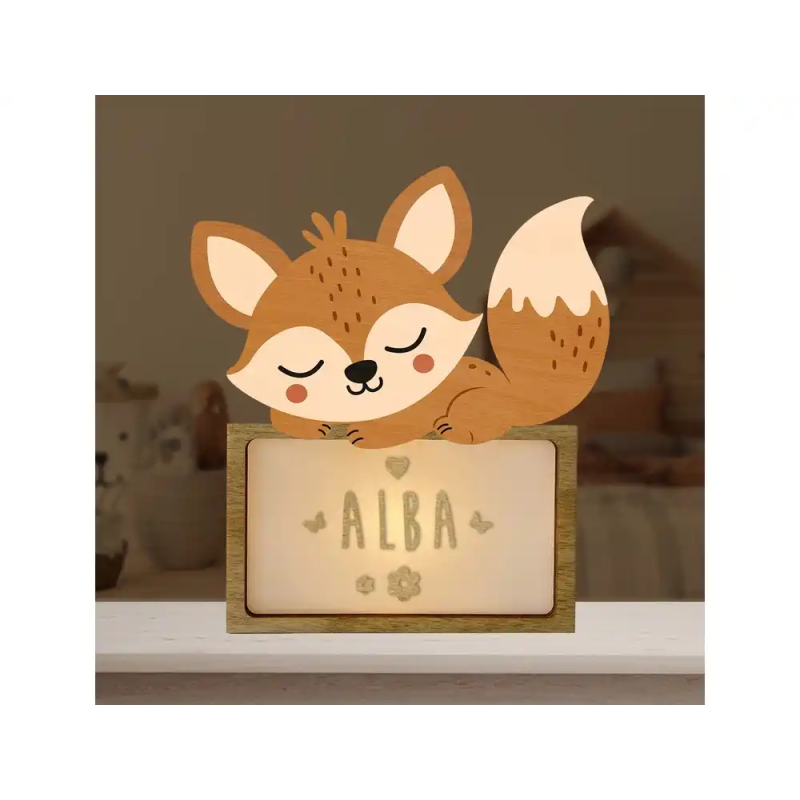 Lampara vintiun personalizable little fox