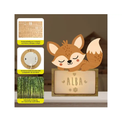 Lampara vintiun personalizable little fox