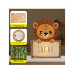 Lampara vintiun personalizable little lion