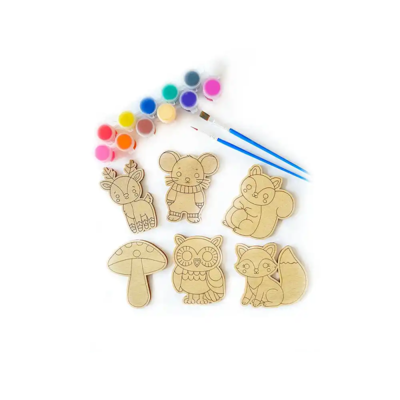 Kit para colorear vintiun forest animals