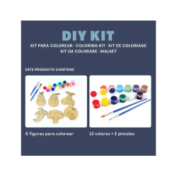 Kit para colorear vintiun fruits and vegetables