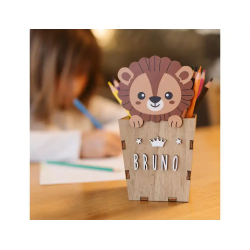 Cubilete portalapices vintiun personalizable lion