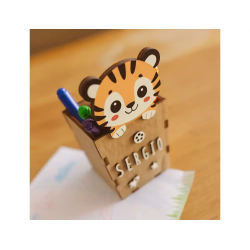 Cubilete portalapices vintiun personalizable tiger