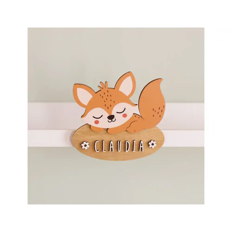 Placa de pared vintiun personalizable fox