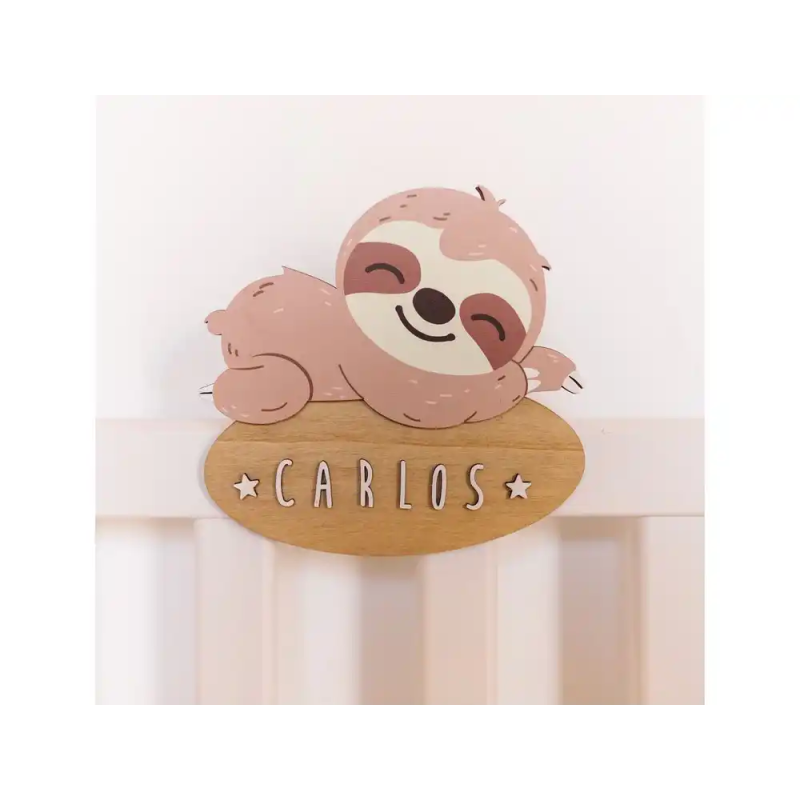 Placa de pared vintiun personalizable lazy bear