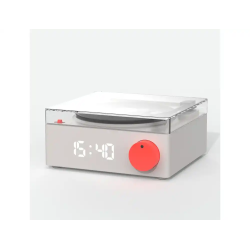 Reloj despertador mob bluetooth vinilo retro grey