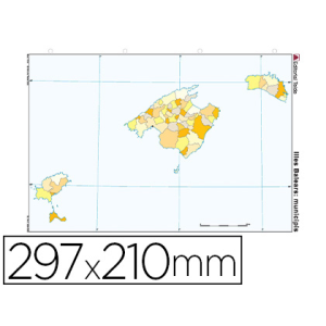 Mapa mudo color din a4...