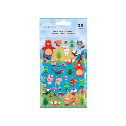 Pegatinas imaginovo cute animales bosque con relieve 190x105 mm en blister