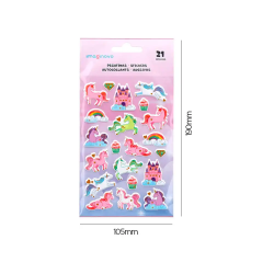 Pegatinas imaginovo unicornios magic dreams con relieve 190x105 mm en blister
