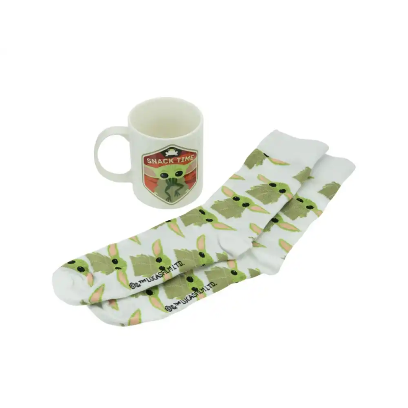 Set mandalorian calcetines y taza baby yoda the mandalorian