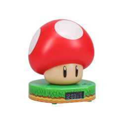 Despertador super mario con luz de noche mushroom