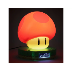 Despertador super mario con luz de noche mushroom