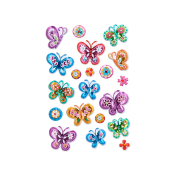 Pegatinas imaginovo mariposas magic dreams con relieve 190x105 mm en blister