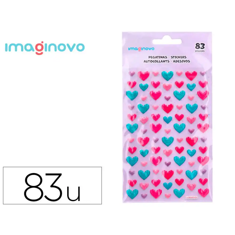 Pegatinas imaginovo corazones magic dreams con relieve 190x105 mm en blister