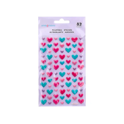 Pegatinas imaginovo corazones magic dreams con relieve 190x105 mm en blister