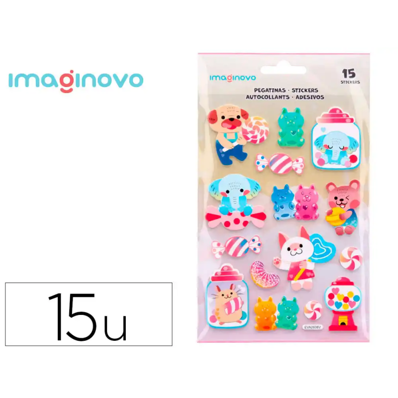 Pegatinas imaginovo dulces magic dreams con relieve 210x130 mm en blister