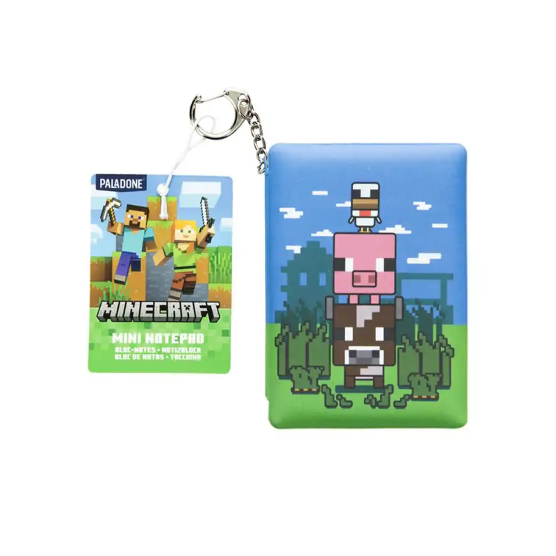 Bloc de notas minecraft hinchado con llavero