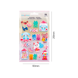 Pegatinas imaginovo dulces magic dreams con relieve 210x130 mm en blister