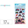 Pegatinas imaginovo kids carreras goma eva 190x105 mm en blister