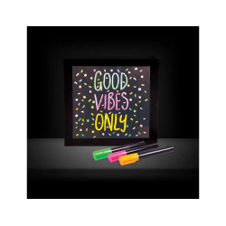 Marco de mensajes con efecto luz neon iluminado