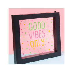 Marco de mensajes con efecto luz neon iluminado