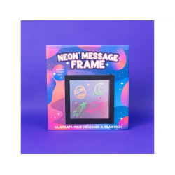 Marco de mensajes con efecto luz neon iluminado