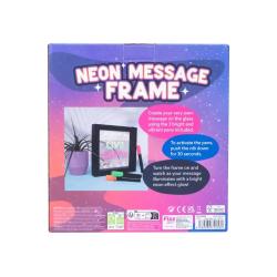 Marco de mensajes con efecto luz neon iluminado
