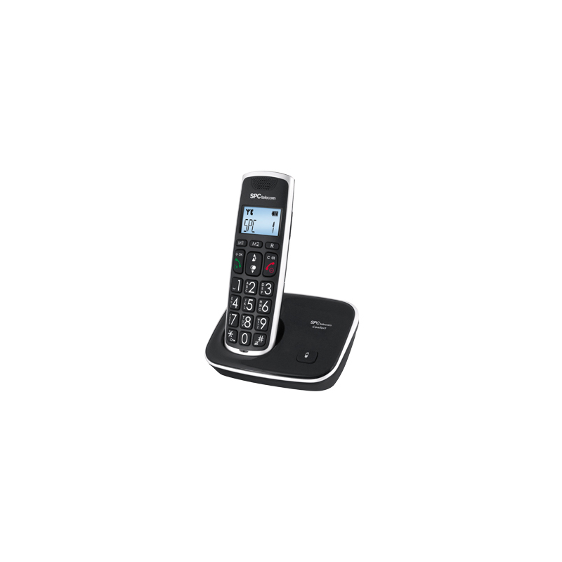 Telefono inalambrico spc telecom 7608n teclas digitos y pantalla extra grandes compatible audifonos