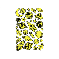 Pegatinas imaginovo luminosas planetas con relieve 190x105 mm en blister