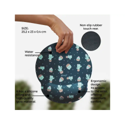 Alfombrilla de raton mr wonderful de gel ergonomica cactus 250x230 mm