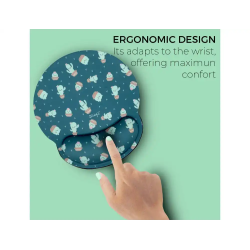 Alfombrilla de raton mr wonderful de gel ergonomica cactus 250x230 mm