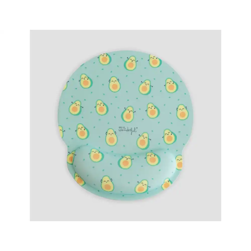 Alfombrilla de raton mr wonderful de gel ergonomica aguacates 250x230 mm