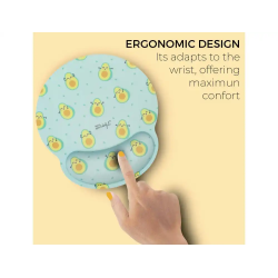 Alfombrilla de raton mr wonderful de gel ergonomica aguacates 250x230 mm