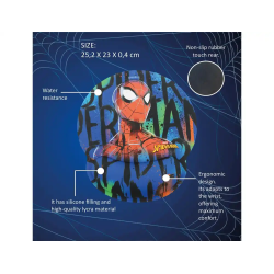 Alfombrilla de raton marvel de gel ergonomica spiderman 250x230 mm