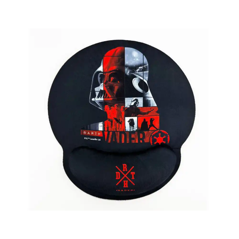 Alfombrilla de raton star wars de gel ergonomica darth vader 230x250 mm