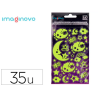 Pegatinas imaginovo luminosas luna con relieve 250x145 mm en blister