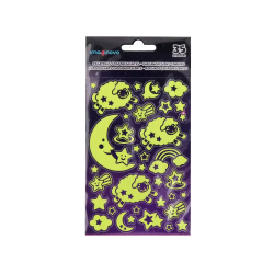 Pegatinas imaginovo luminosas luna con relieve 250x145 mm en blister